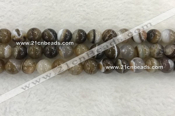 CAA1824 15.5 inches 12mm round banded agate gemstone beads