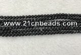 CAA1830 15.5 inches 4mm round banded agate gemstone beads