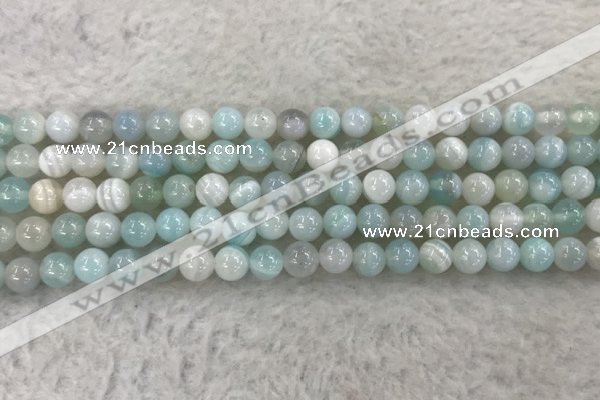 CAA1841 15.5 inches 6mm round banded agate gemstone beads