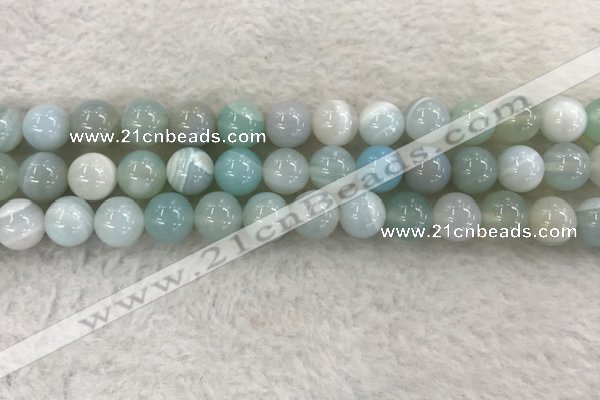 CAA1844 15.5 inches 12mm round banded agate gemstone beads