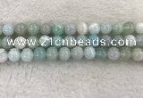 CAA1845 15.5 inches 14mm round banded agate gemstone beads