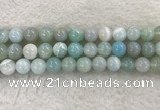 CAA1846 15.5 inches 16mm round banded agate gemstone beads