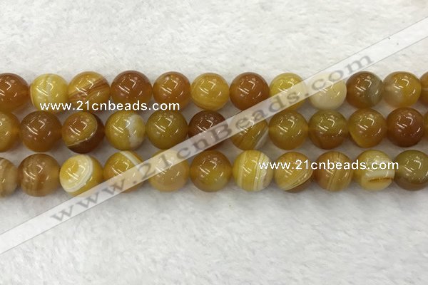 CAA1856 15.5 inches 16mm round banded agate gemstone beads