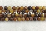 CAA1863 15.5 inches 10mm round banded agate gemstone beads