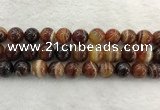 CAA1865 15.5 inches 14mm round banded agate gemstone beads