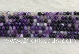 CAA1870 15.5 inches 4mm round banded agate gemstone beads