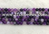 CAA1872 15.5 inches 8mm round banded agate gemstone beads