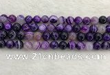 CAA1873 15.5 inches 10mm round banded agate gemstone beads