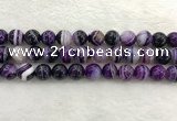 CAA1874 15.5 inches 12mm round banded agate gemstone beads