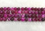 CAA1883 15.5 inches 10mm round banded agate gemstone beads