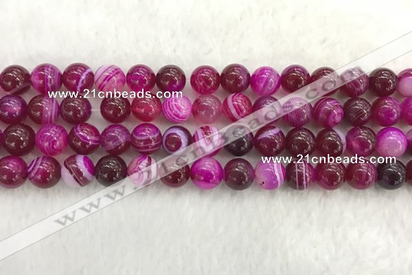 CAA1883 15.5 inches 10mm round banded agate gemstone beads