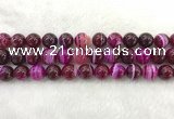 CAA1884 15.5 inches 12mm round banded agate gemstone beads