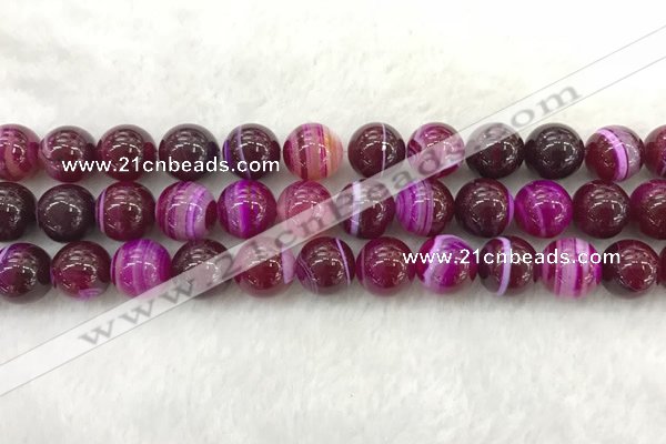 CAA1884 15.5 inches 12mm round banded agate gemstone beads