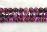 CAA1886 15.5 inches 16mm round banded agate gemstone beads