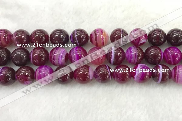 CAA1886 15.5 inches 16mm round banded agate gemstone beads