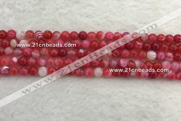 CAA1891 15.5 inches 6mm round banded agate gemstone beads