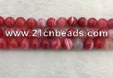 CAA1895 15.5 inches 14mm round banded agate gemstone beads