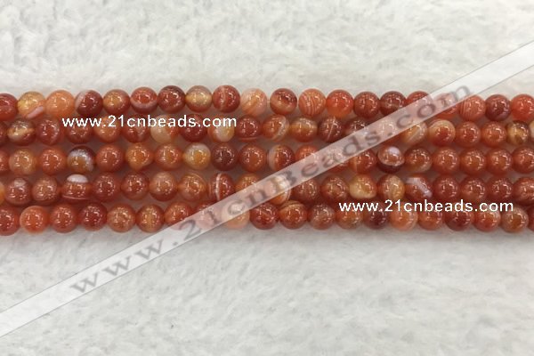 CAA1901 15.5 inches 6mm round banded agate gemstone beads