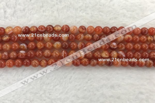 CAA1901 15.5 inches 6mm round banded agate gemstone beads