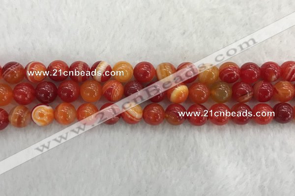 CAA1913 15.5 inches 10mm round banded agate gemstone beads