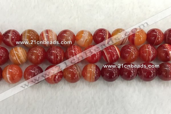 CAA1916 15.5 inches 16mm round banded agate gemstone beads