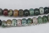 CAA192 15.5 inches 5*8mm rondelle indian agate beads wholesale