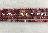 CAA1920 15.5 inches 4mm round banded agate gemstone beads