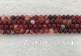 CAA1921 15.5 inches 6mm round banded agate gemstone beads