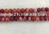 CAA1924 15.5 inches 12mm round banded agate gemstone beads