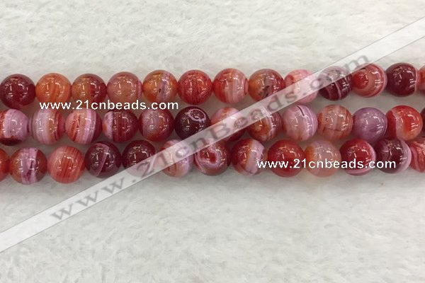 CAA1924 15.5 inches 12mm round banded agate gemstone beads