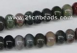 CAA193 15.5 inches 7*10mm rondelle indian agate beads wholesale