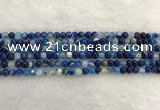 CAA1930 15.5 inches 4mm round banded agate gemstone beads