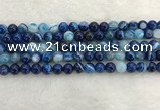 CAA1931 15.5 inches 6mm round banded agate gemstone beads