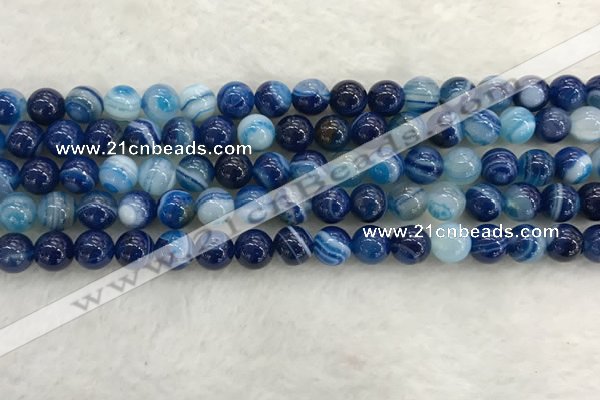 CAA1931 15.5 inches 6mm round banded agate gemstone beads