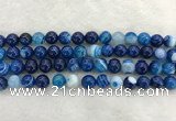 CAA1932 15.5 inches 8mm round banded agate gemstone beads