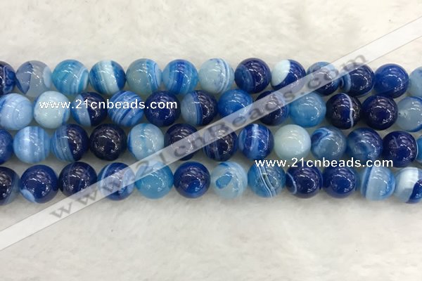 CAA1934 15.5 inches 12mm round banded agate gemstone beads