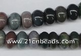 CAA194 15.5 inches 8*12mm rondelle indian agate beads wholesale