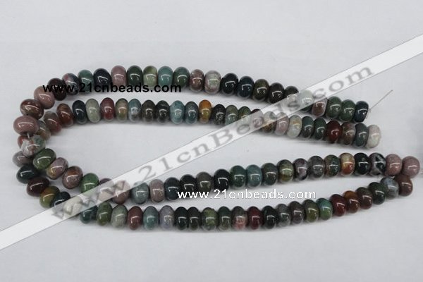 CAA194 15.5 inches 8*12mm rondelle indian agate beads wholesale