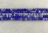 CAA1940 15.5 inches 4mm round banded agate gemstone beads