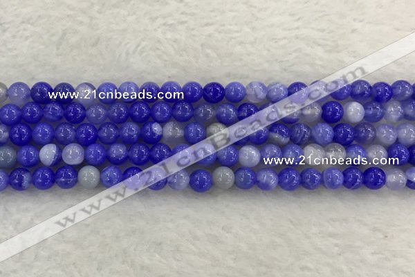 CAA1941 15.5 inches 6mm round banded agate gemstone beads