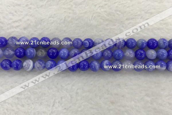 CAA1942 15.5 inches 8mm round banded agate gemstone beads