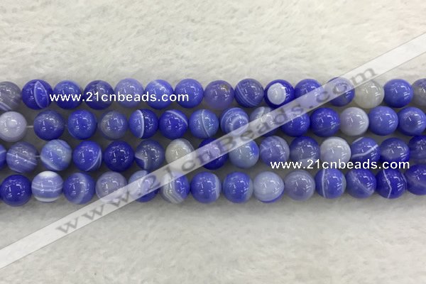 CAA1943 15.5 inches 10mm round banded agate gemstone beads