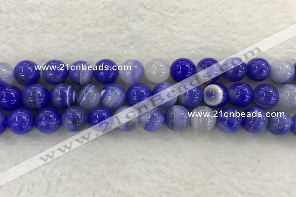 CAA1945 15.5 inches 14mm round banded agate gemstone beads