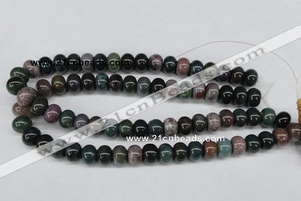 CAA195 15.5 inches 10*14mm rondelle indian agate beads wholesale