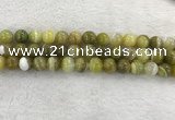 CAA1954 15.5 inches 12mm round banded agate gemstone beads