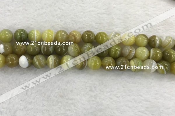 CAA1954 15.5 inches 12mm round banded agate gemstone beads