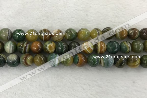 CAA1965 15.5 inches 14mm round banded agate gemstone beads