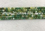 CAA1970 15.5 inches 4mm round banded agate gemstone beads