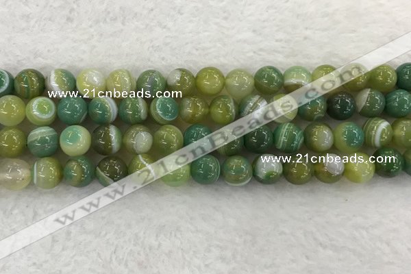 CAA1973 15.5 inches 10mm round banded agate gemstone beads