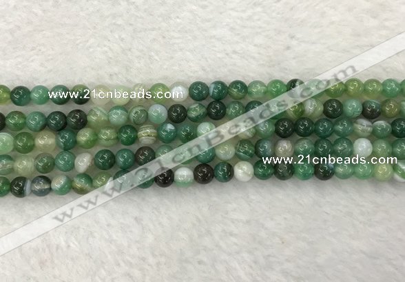 CAA1981 15.5 inches 6mm round banded agate gemstone beads